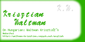 krisztian waltman business card